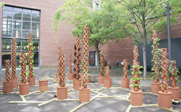 The vertical farming ClayPonic system pictured here may help address the global challenge of food insecurity. Photo: Logman Arja.