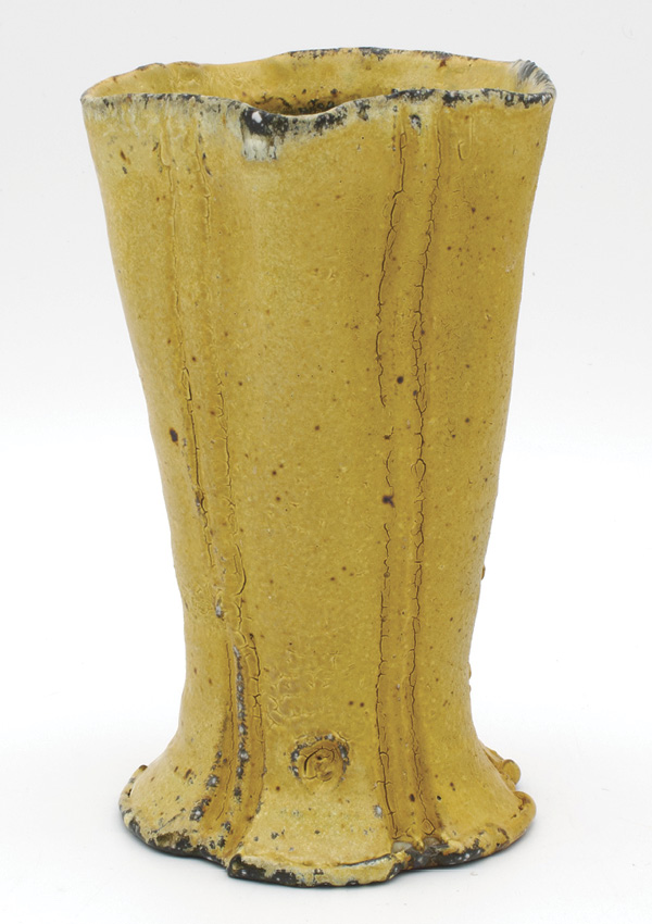 4 Eric Ordway's New Yellow Tumbler, 7 in. (17.8 cm) in height, stoneware, New Yellow Flashing Slip, fired to cone 11 in a soda kiln, 2025.