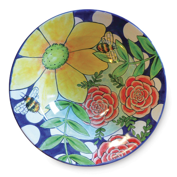 3 Plate, earthenware, fired to cone 06 (1828°F (998°C)).