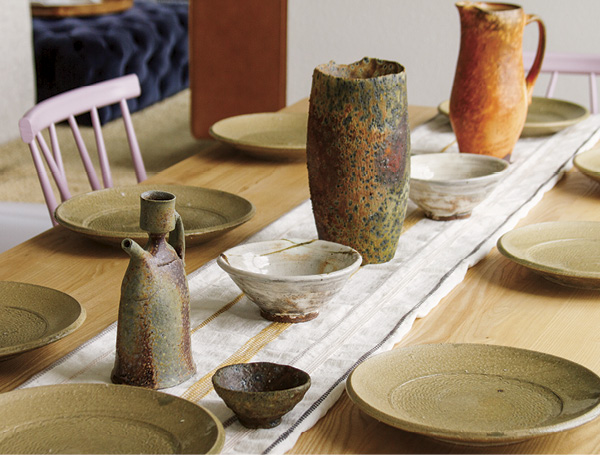 1 Table setting featuring vessels by Adam Lefebvre, Josh Scott, Tom Alward, Matt Sloan, and Quinn Maher. Photo: Adam Lefebvre.