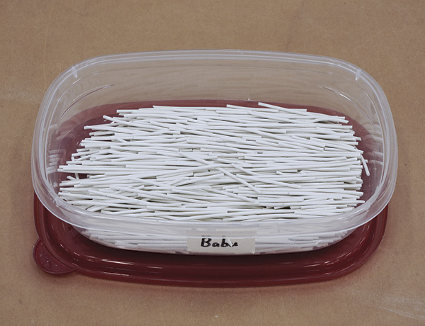 4 Once the coils have dried, remove the flattened portions and collect them in a container.