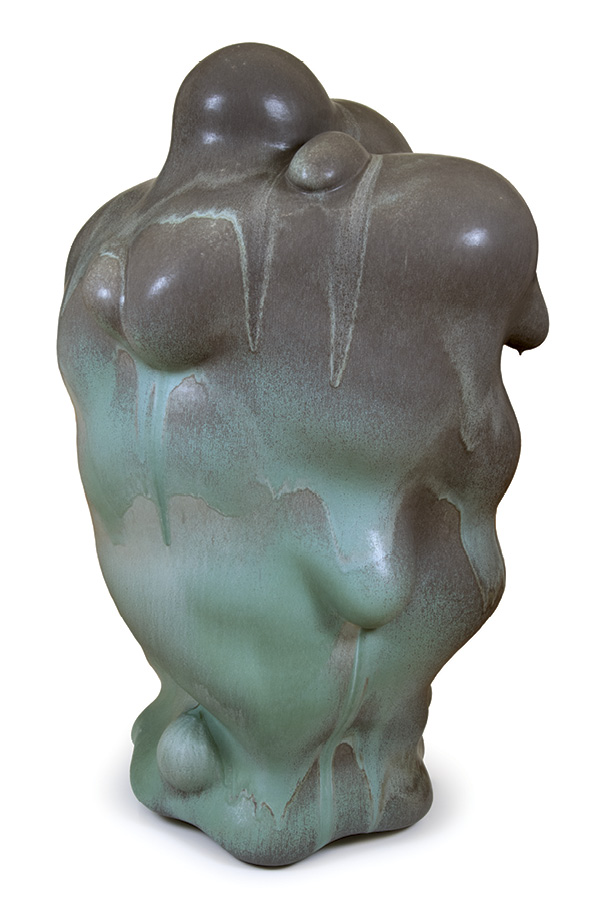 1 Chris Gustin's Spirit Series, #2314, 55 in. (1.4 m) in height, stoneware, 2023. Photo: Lucy Lacoste Gallery.