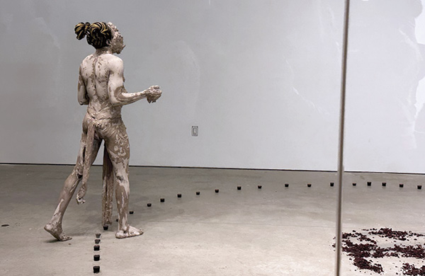 2 During the 33-minute performance, the artist sang in the Ewe language as she entered the space inhabited by the audience.