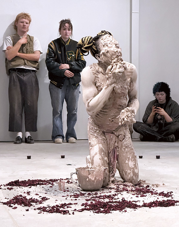 4 As Fiatsi continued to sing, she began to stuff her mouth full of clay dulling her voice to a hum and preventing her from ingesting the hibiscus drink or leaves that surrounded her.