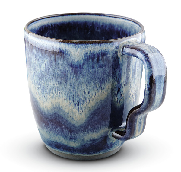 Joe Thompson's Sunset Mug with extruded stepped D-shaped handle.