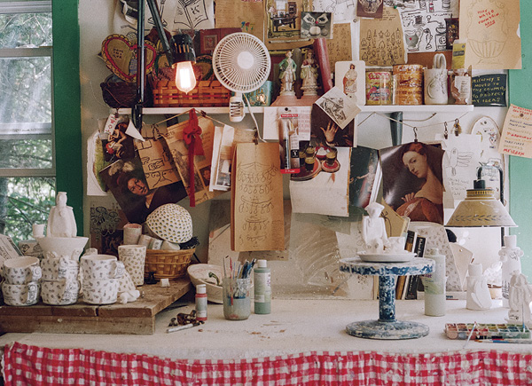 A view inside Dominique Ostuni's studio.
