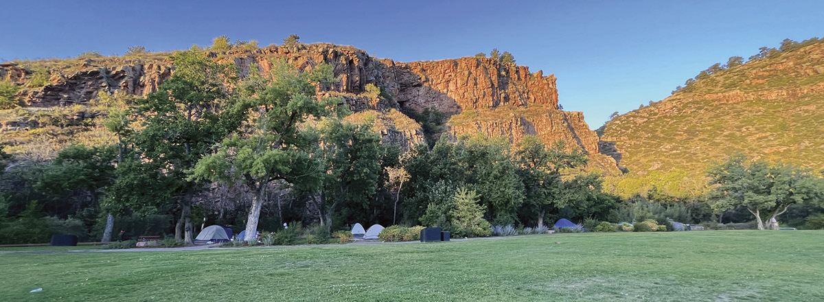 4 University of Iowa group campsite for the CU Boulder CIRCA Symposium, Lyons, Colorado.