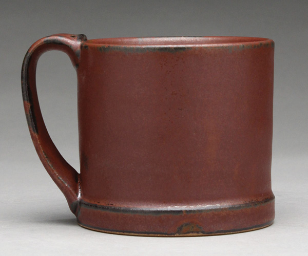 Mug, 3½ in. (9 cm) in height, wheel-thrown stoneware, glaze, pulled handle, fired to cone 9 in an electric kiln, 2023.