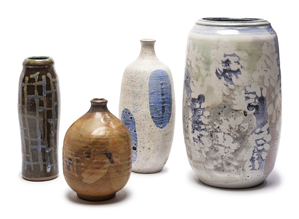 1 Katherine Choy’s Four Vases, to 12½ in. (32 cm) in height, stoneware, 1957.