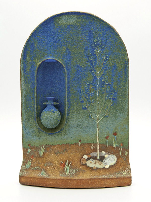 1 Harry Cassell’s The New Magnolia, 10 in. (25.4 cm) in height, red stoneware, fired to cone 10 in an electric kiln, 2024.