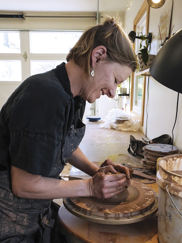 Kyla Strid in her studio. Photo: Jeff Burkhead.