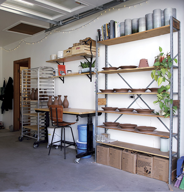 An interior view of Kyla Strid's studio.