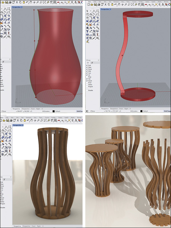 10 Jarre à la corde parametric design programmed by Bryan Cera.