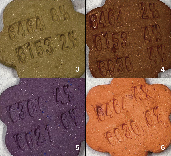 3–6 Joanna Poag’s Colored Clays: 3 Burnt Yellow; 4 Red Earth; 5 Eggplant; 6 Clementine.
