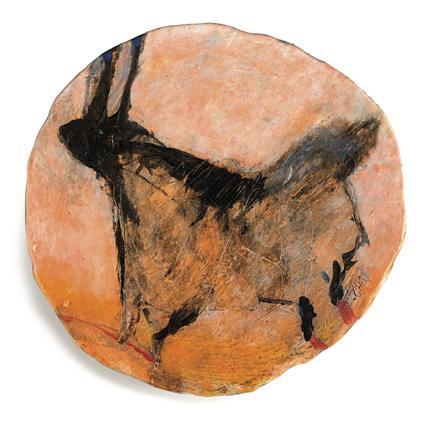 4 Christopher St. John’s Rabbit Plate, 10 in. (25.4 cm) in diameter, earthenware, slips, glazes, 2023.