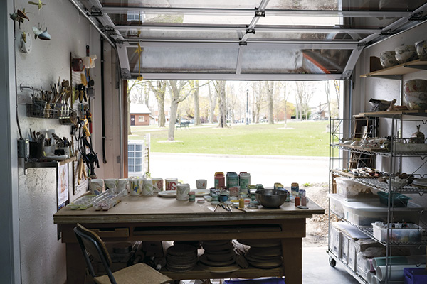 View to the outside from Marney McDiarmid's studio.