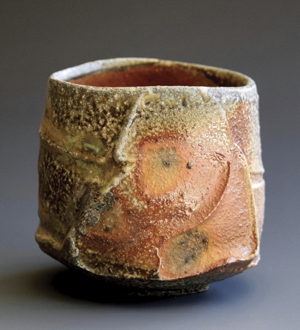 8 Yunomi, 3½ in. (8.5 cm) in width, porcelaneous stoneware, wood fired.