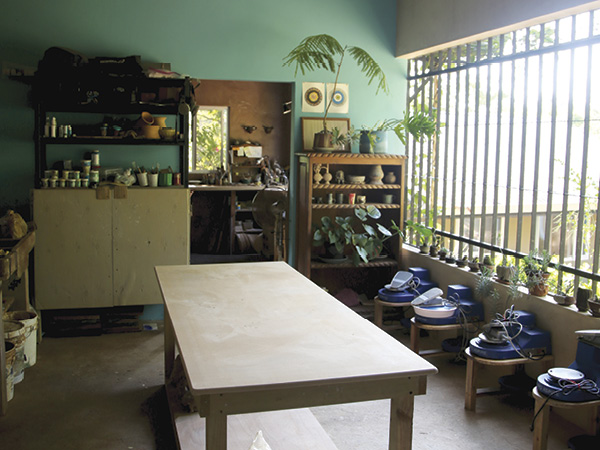 5 Student work area of the studio.