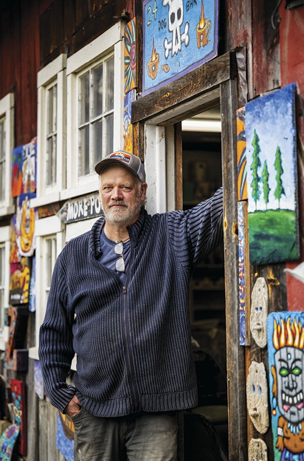 8 Taylor outside his home studio.