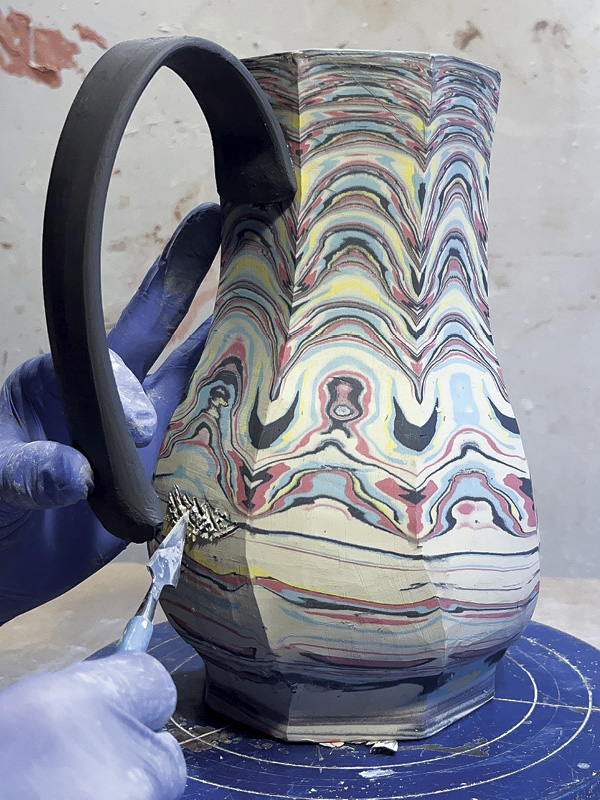 🎧 Making a Faceted Agateware Pitcher