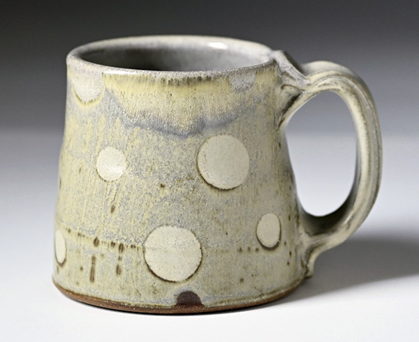 7 Lucy Fagella's Rainy Day Mug, wheel-thrown stoneware, local slip, glaze, fired in oxidation to cone 6.