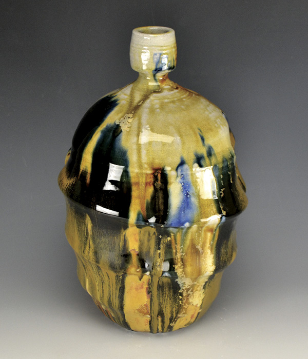 1 Jill Fishon-Kovachick’s Ribbed Vessel, 14½ in. (36.83 cm) in height, glazed and soda fired to cone 10, 2023.