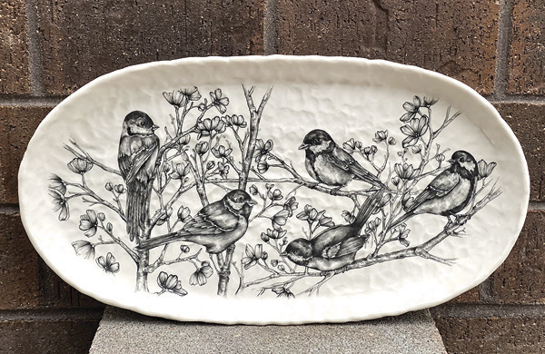 4 Mallory Wetherell’s Big Bird Platter, porcelain, 2025.
