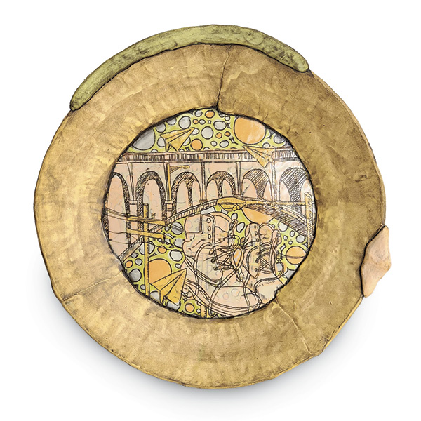 Autumn McKay's New Territory, Same Ole Timbs, 10 in. (25.4 cm) in diameter.