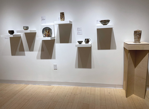 10 Left to right: John Neely’s bowl, 2024; Scott Parady’s teabowl, 2023; Justin Lambert’s plate; Scott Parady’s vase, 2023; Justin Lambert’s bowl and mug, 2024; Scott Parady’s batter bowl, 2023; Bandana Pottery’s lidded jar, 2024.