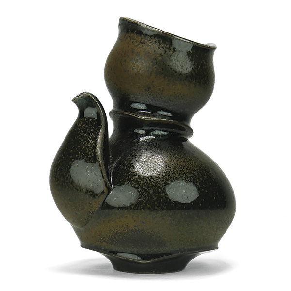 1 Pouring Pot, 8½ in. (21.6 cm) in height, stoneware, slip, glaze, soda fired to cone 10, 2023.