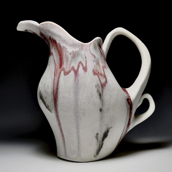 1 Elegant Pitcher, 6 in. (15.2 cm) in height, porcelain, fired in reduction to cone 10, 2021.