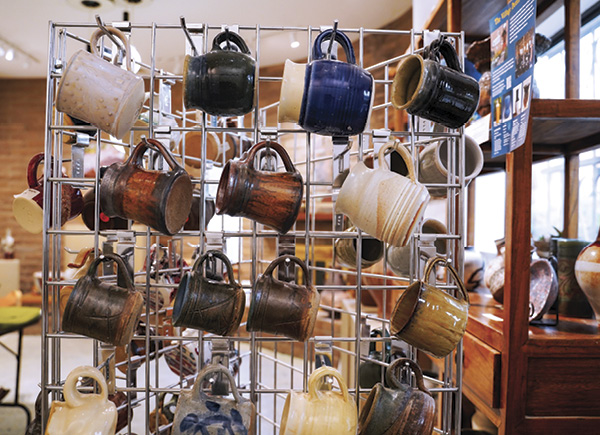 5 The gallery hosts rotating exhibits every quarter and features the work of local and national ceramic artists.
