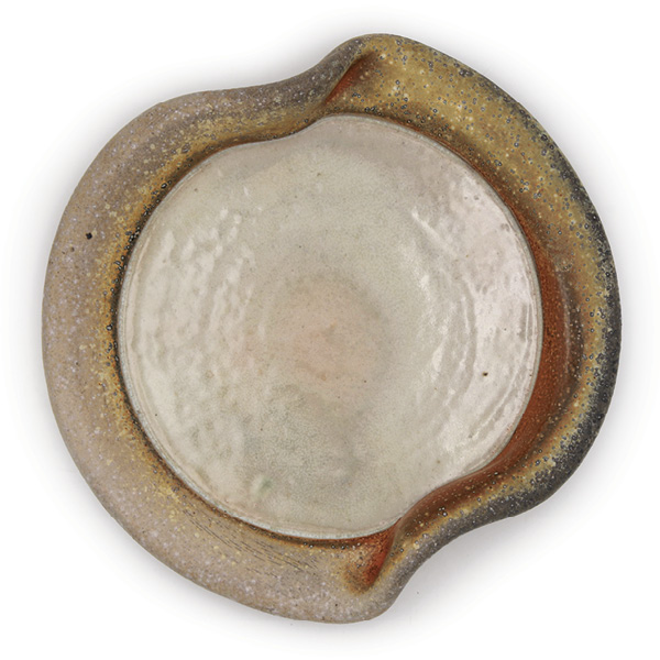 2 Jason Wang's Hollow Rim Plate, 10½ in. (26.7 cm) in width, white stoneware, glaze, fired to cone 10 in a soda kiln, 2025.