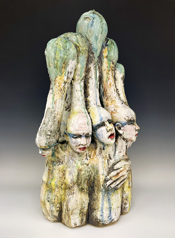 5 Asia Mathis’ In The Beginning, 24 in. (61 cm) in height, ceramic.