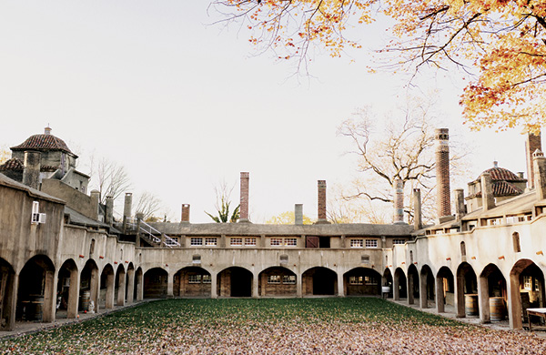 3 Interior courtyard of the Moravian Pottery and Tile Works. Photo: Bridge Street Creative.