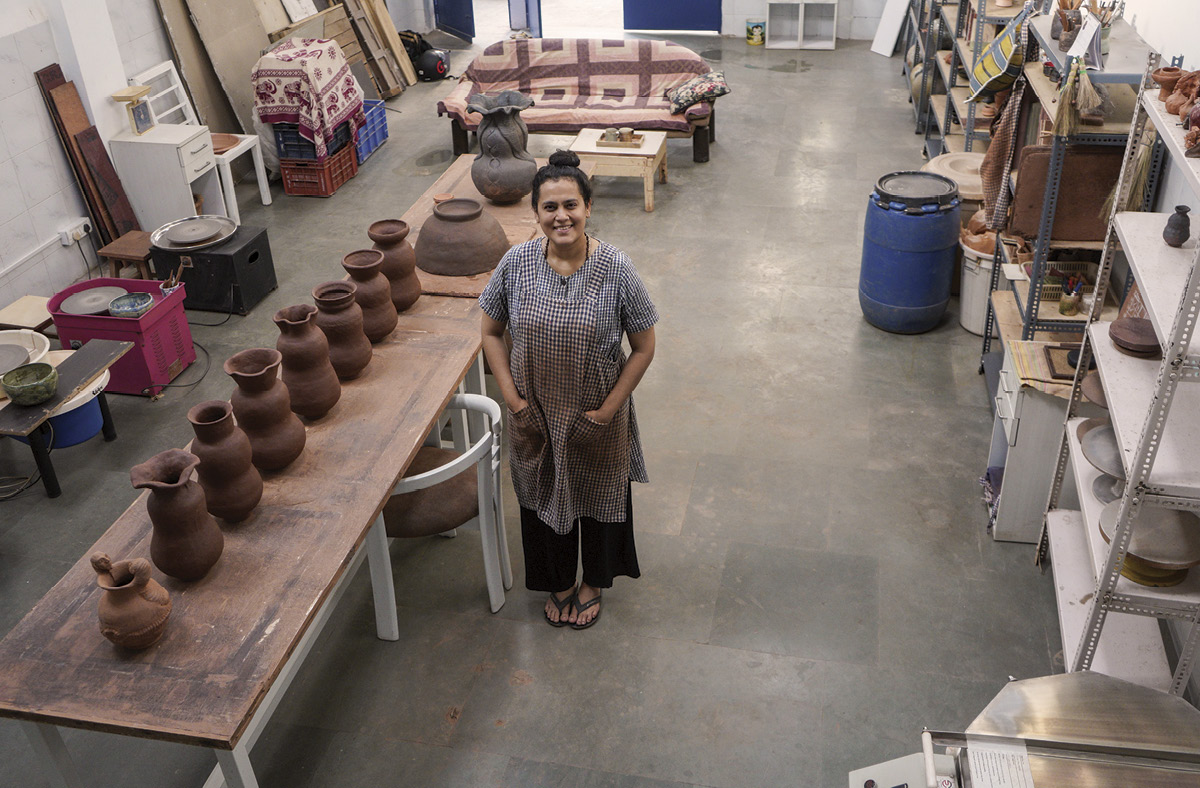 1 Rashi Jain in the new Studio Karva, 2024. Photo: Anant Jain.