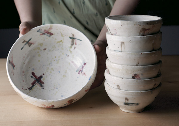 8 Set of bowls, wheel-thrown and glazed stoneware, gas fired to 2264° F (1240° C), 2018. Photo: Anant Jain.