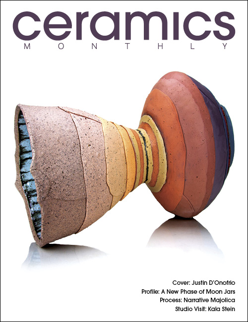November 2025 Ceramics Monthly cover featuring Justin D’Onofrio