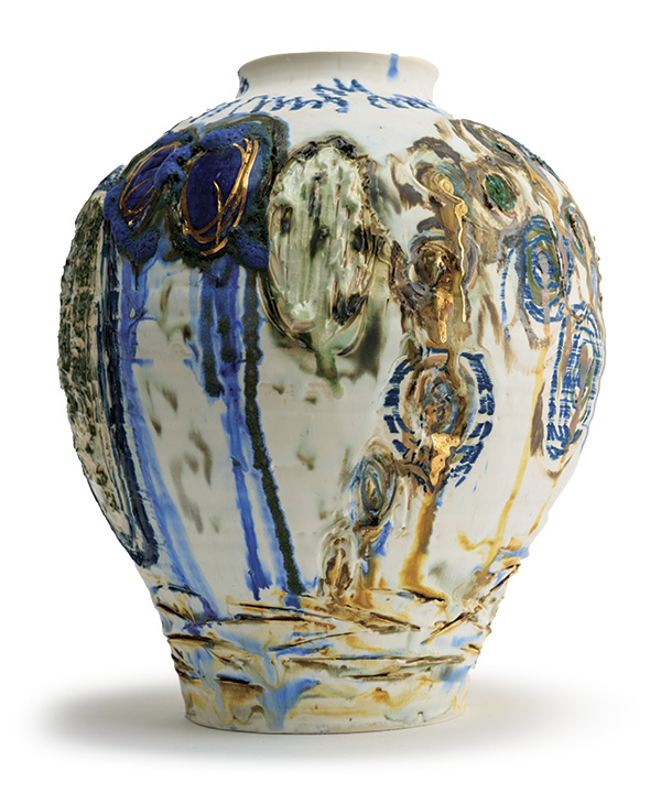 10 Jane Yang D’Haene’s Untitled, 16 in. (40.1 cm) in height, porcelain, glaze, 2024. Photo: James K. Lowe.