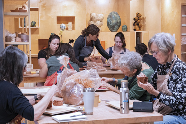 5 Guest artist Sara Federici, from Florence, Italy, workshop in process.