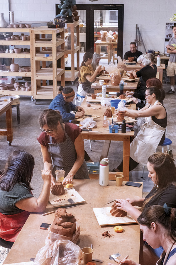 6 Workshop participants enjoying the calm and expansive vibe of Tao of Clay. All Photos: Lindsay Wynn.