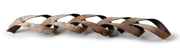 3 Izumita Yukiya’s Obi Number 13, 31 in. (78.7 cm) in width, stoneware, 2011. Collection of Priscilla and Nelson Gibbs.