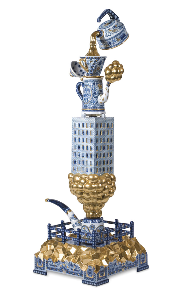3 Studio Job and Tichelaars Koninklijke Makkumer Aardewerk -en Tegelfabriek N.V.’s Flower Pyramid (Pyramids of Makkum), earthenware, 2008. Princessehof National Museum of Ceramics and Fries Museum Collections.