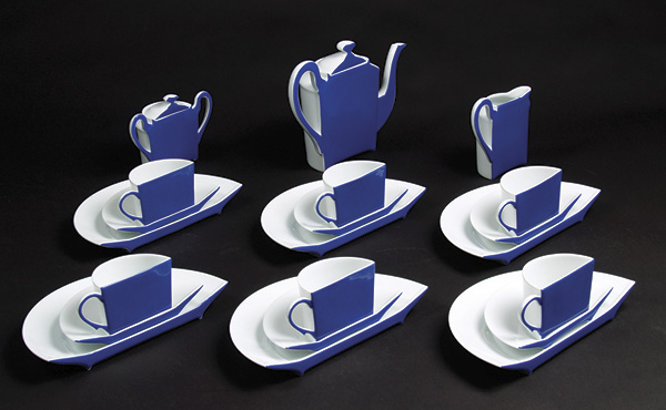 4 Arman’s Demie Tasse, manufactured by Bernardaud in Limoges, France, porcelain, 1990. Princessehof National Museum of Ceramics Collection; donated by the Friends of the Princessehof National Museum of Ceramics.