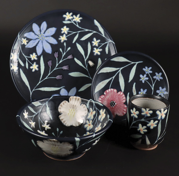 1 Ruth Easterbrook’s place setting, ceramic.