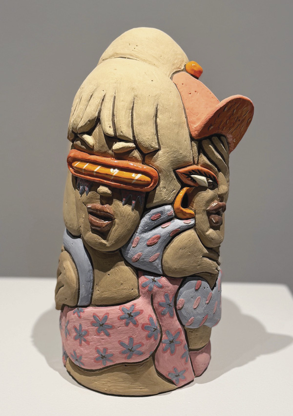 2 Kristy Moreno’s KEY LIME KISS, 12½ in. (31.8 cm) in height, stoneware, underglaze, slip, glaze, 2023. Photo: Todd Oberndorfer.