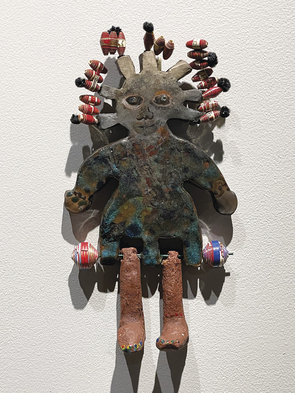 7 Sana Musasama, I See Me Doll, 9 in. (22.9 cm), clay, glass, paper, 2018.
