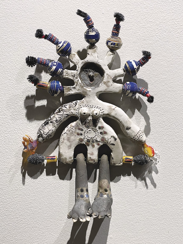 8 Sana Musasama, I See Me Doll, 9 in. (22.9 cm), clay, glass, paper, 2018.