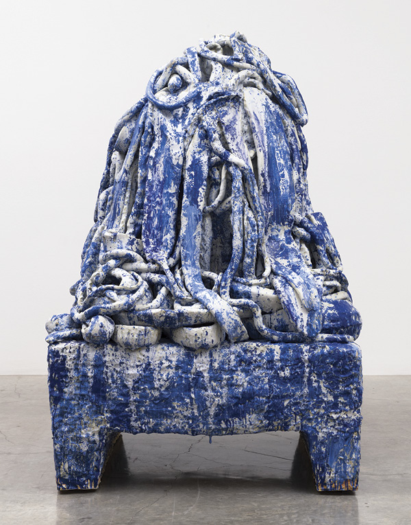 3 Matt Wedel’s Fruit Landscape, 6 ft. (1.8 m) in height, stoneware, 2018. Photo: Jeff McLane, courtesy of L.A. Louver.