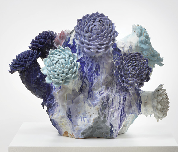 10 Matt Wedel’s Flower Tree, 22 in. (55.9 cm) in height, stoneware, 2023. Photo: Robert Wedemeyer, courtesy of L.A. Louver.